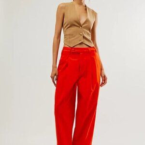Free People Needed Breaking Trousers Mid Rise Wide Leg Pants M 8
